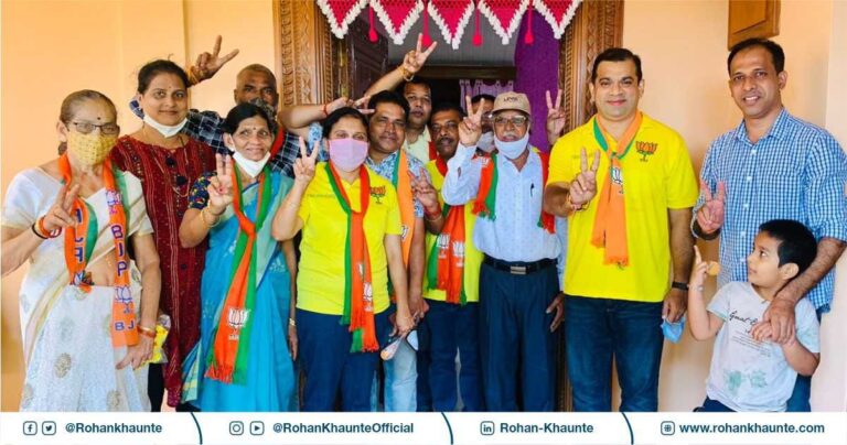 Khaunte campaigned in Kaskarwada and other areas of Porvorim