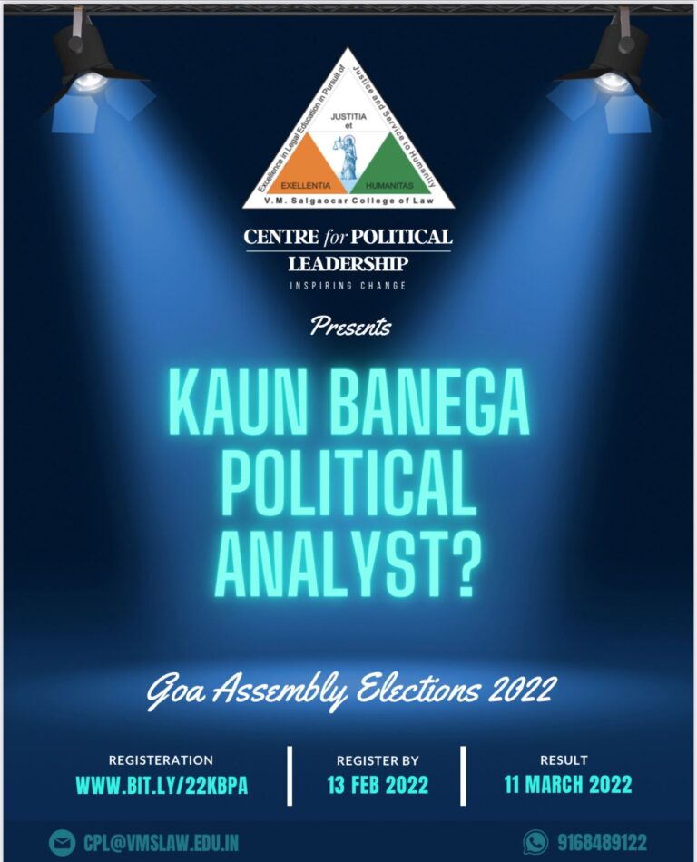 VM Salgaocar college of Law organises ‘Kaun Banega Political Analyst’ competition