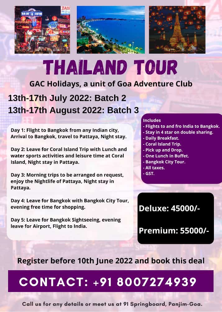 Thailand group tours from Goa starting at 45000/- only