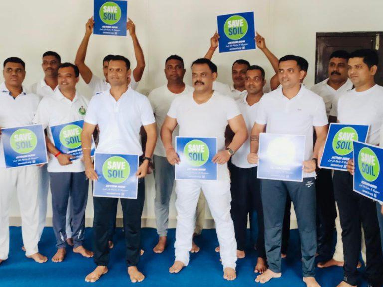 Yoga day celebrated at Colvale Police Station