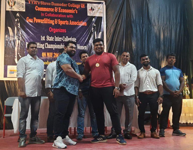 AITD Student bags Gold medal at All Goa powerlifting championship 2021-2022.