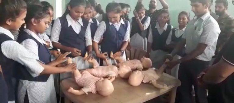 NSQF workshop on first aid at Shri. Bhumika Higher Secondary School Parye