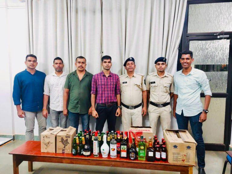Anjuna Police seize liquor W/Rs. 24,000/-.