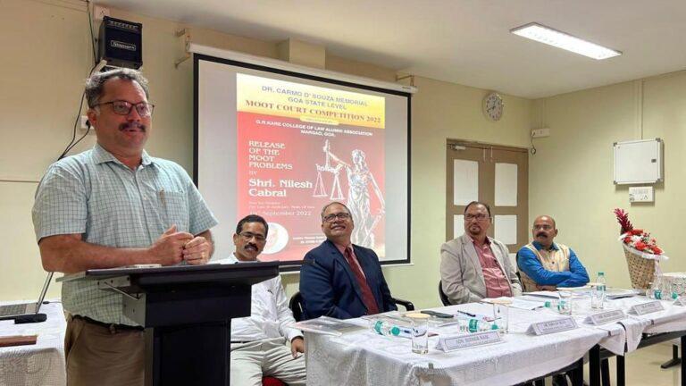 Nilesh Cabral gave heart touching speech during law college function in Margao
