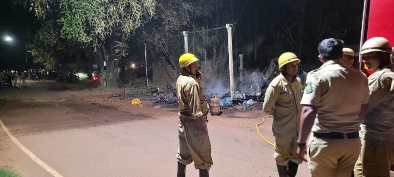 One died, a woman seriously injured in a cylinder blast at Anjuna