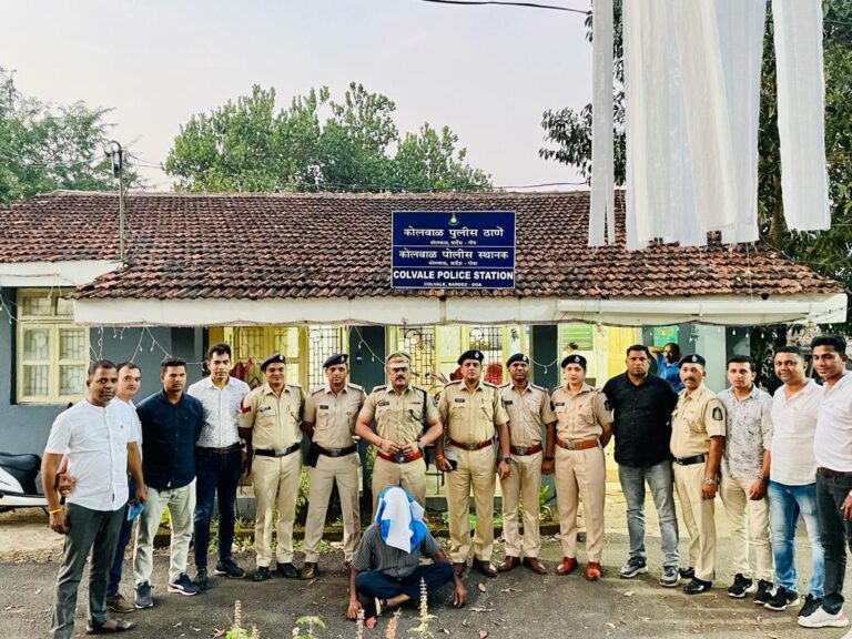 Murder case cracked by a Colvale Police. One arrested from Haveri, Karnataka.