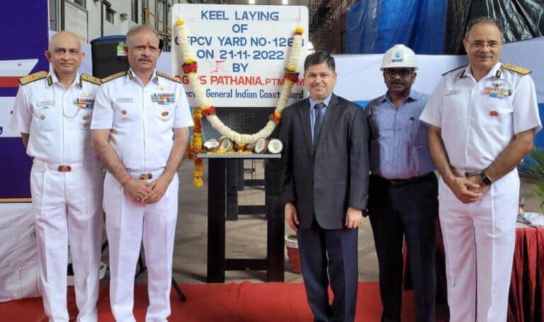 Goa Shipyard Limited  lays keel for two Pollution Control Vessels for Indian Coast Guard