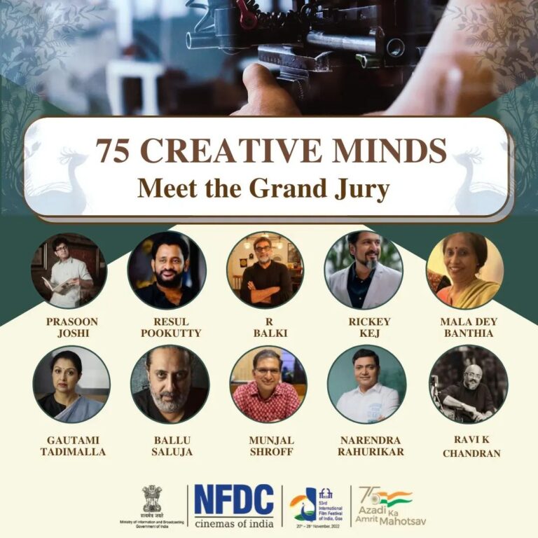 #53rdEditionOfIFFIGoa ||Meet the grand jury of #75CreativeMinds, a unique platform at #IFFI53 to identify