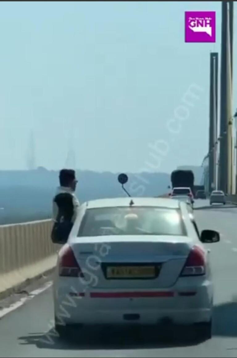 Police file FIR against the Karnataka registered car doing stunt on Atal Setu