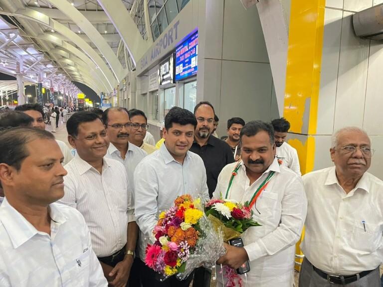 Congress Goa incharge Manickam Tagore arrives on maiden visit to the coastal state