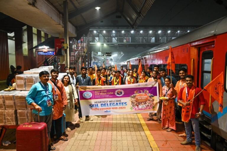 SEIL Delegates welcomed by ABVP Goa Karyakartas