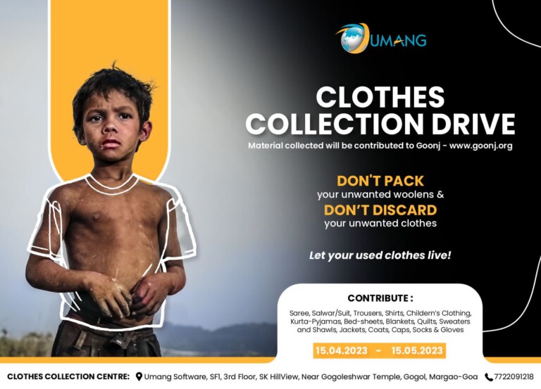 Umang launches clothes collection drive