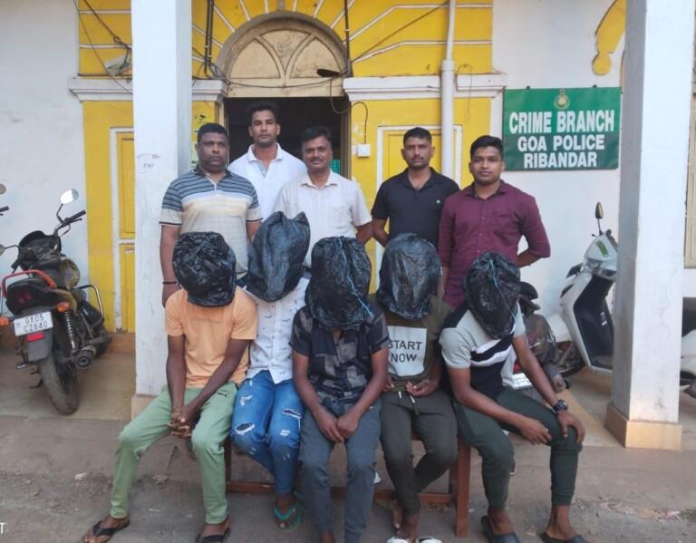 Five arrested in connection with online betting at Cuncolim