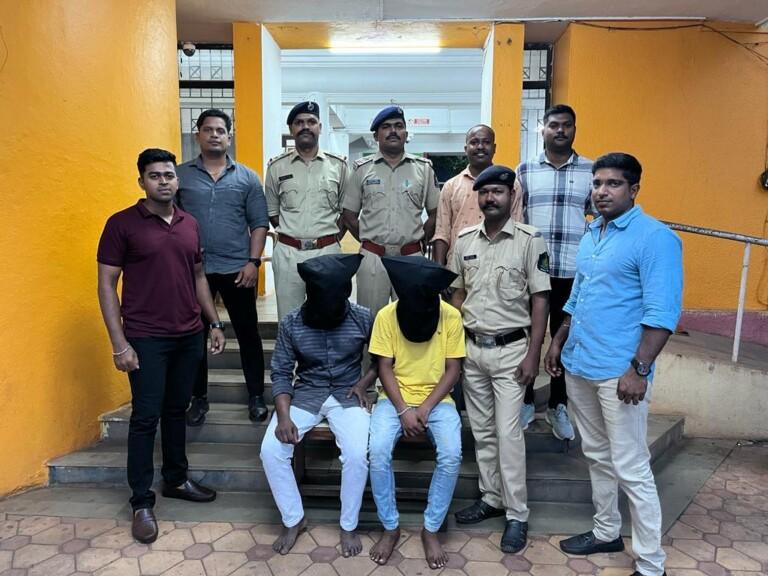 Two arrested by Porvorim Police for theft in wine shop.