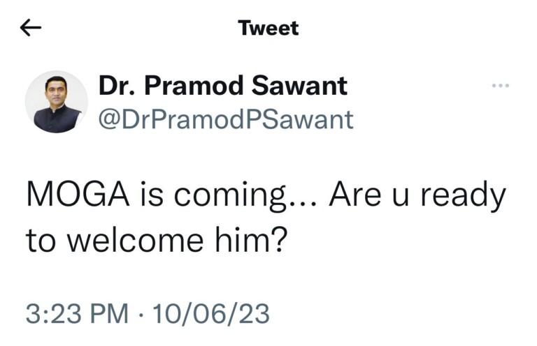 CM’s tweet on MOGA raises curiousity