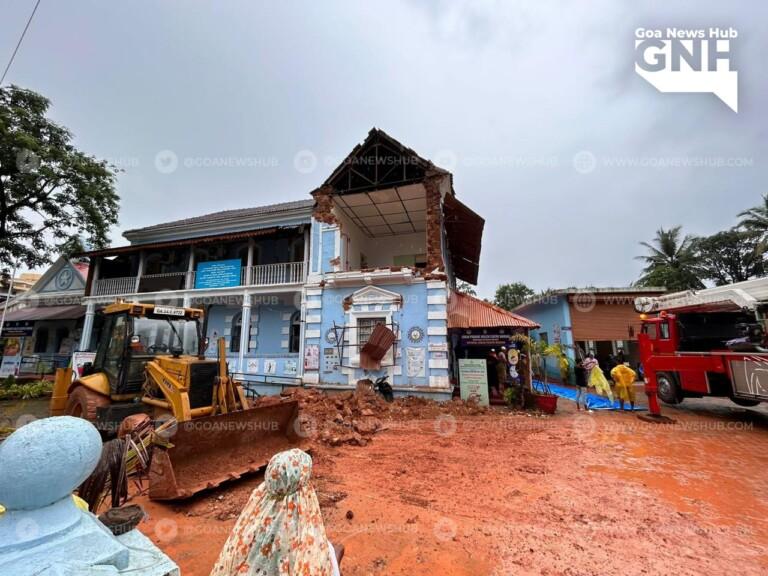 Portion of Portuguese era building collapsed in Margao