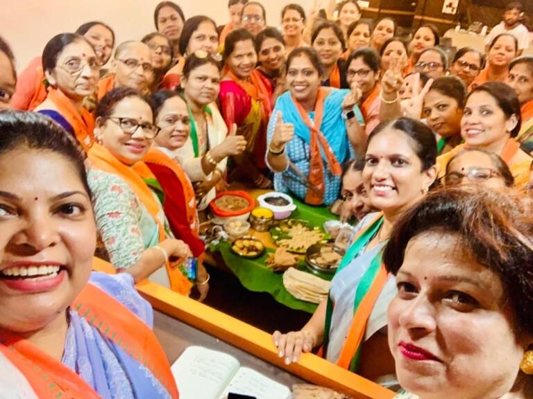 भाजपा महिला मोर्चातर्फे “बाजरी” विषयी जनजागृती