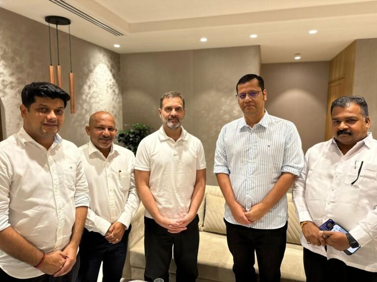 Rahul Gandhi leaves to Delhi after his overnight trip to Goa