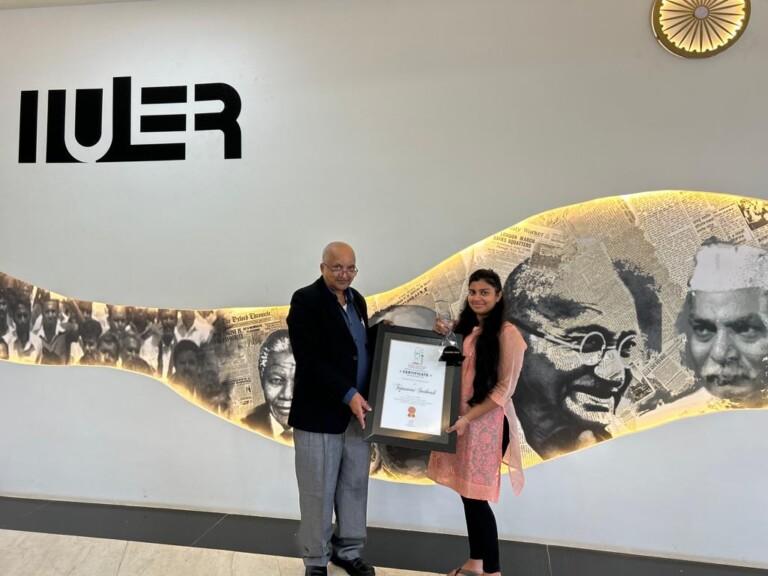 IIULER Goa’s student wins prestigious Glocal Teen Hero India 2023 award