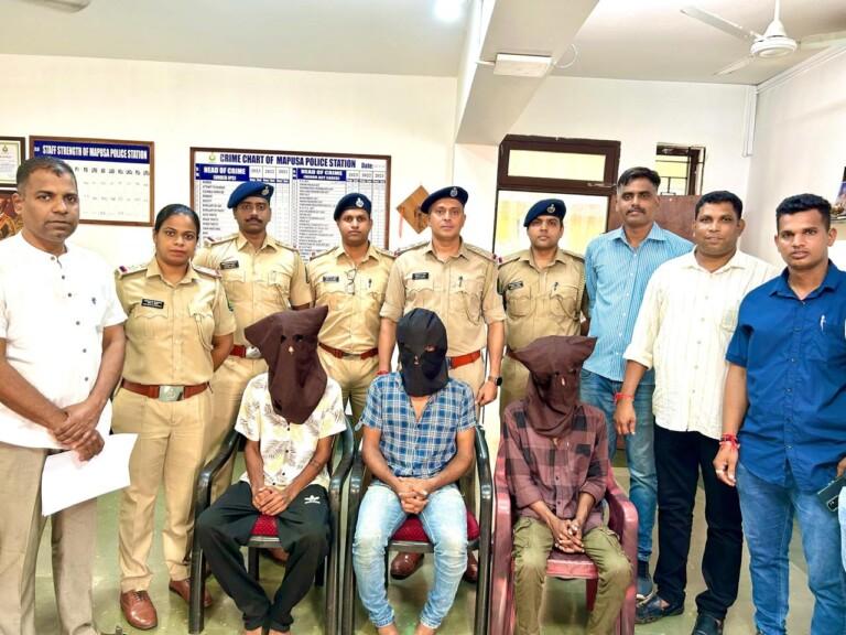 03 arrested by Mapusa Police for kidnapping minor girl.