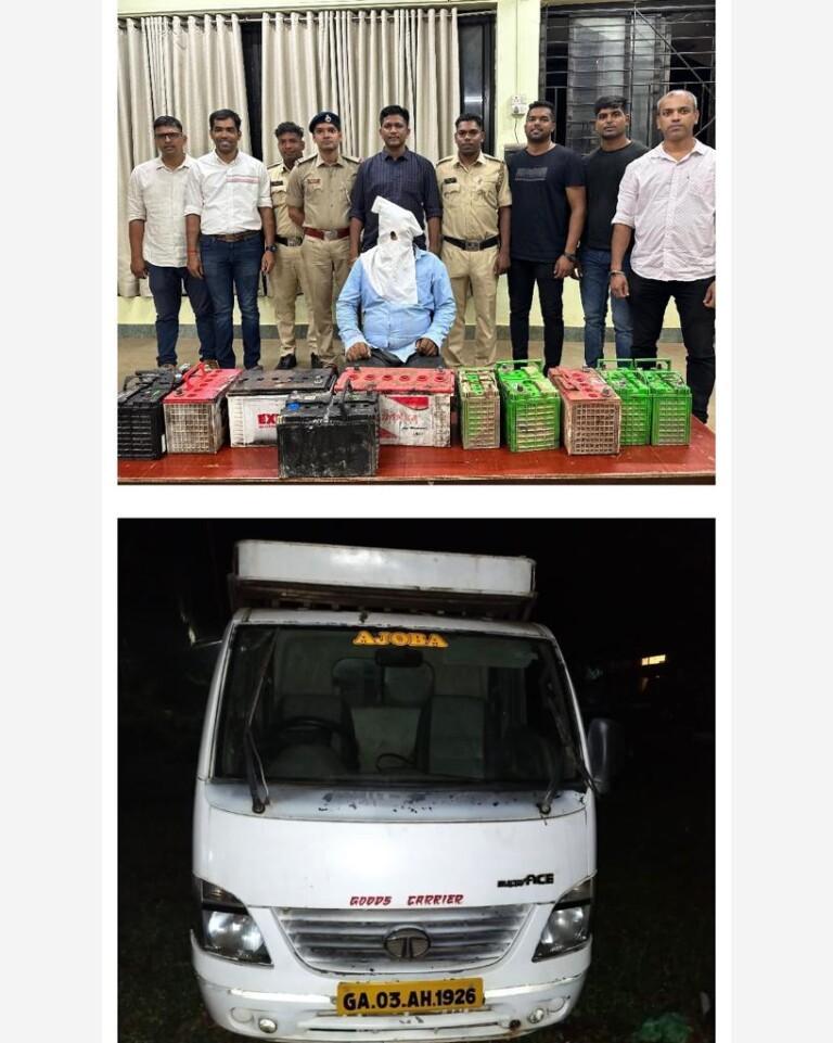 Anjuna Police detained 4 minors and arrested Scrap yard owner in connection with theft case .