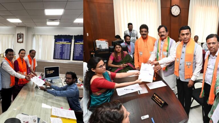 BJP candidates file their nomination in North and South Goa seat