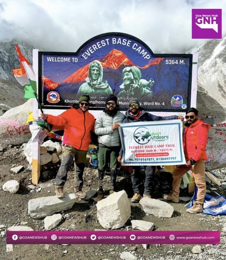 30-year-old Triple amputee from Goa scales to the base of Mount Everest