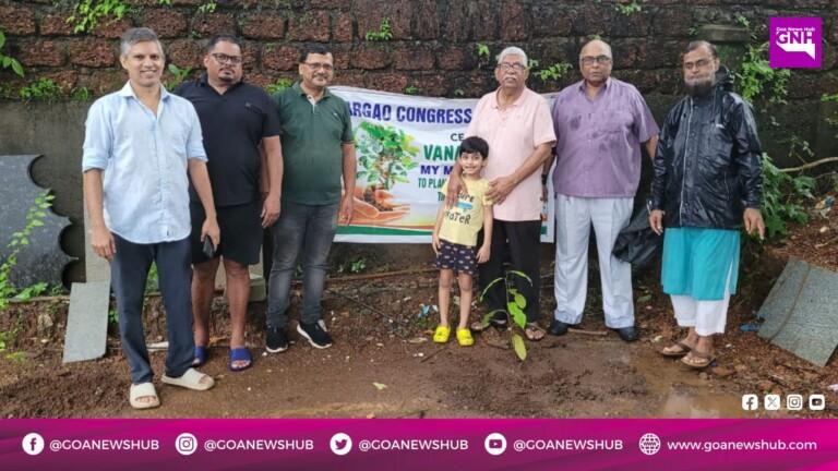 Margao Congress block celebrated Vanamohatsav by planting saplings of trees at various locations in Margao.