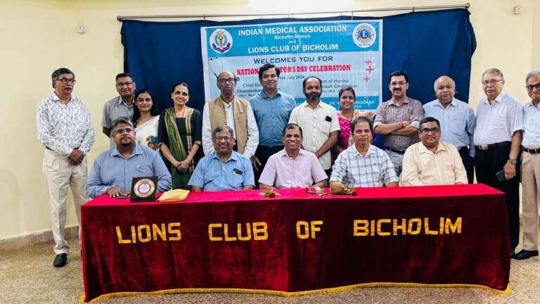 Celebration of National Doctors Day by Indian Medical Association Bicholim Branch and Lions Club of Bicholim