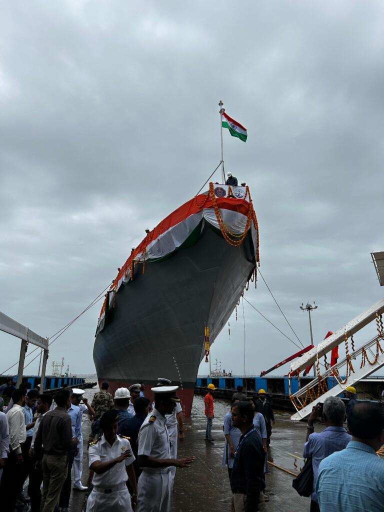 Goa Shipyard Launches its first frigate for Indian Navy 