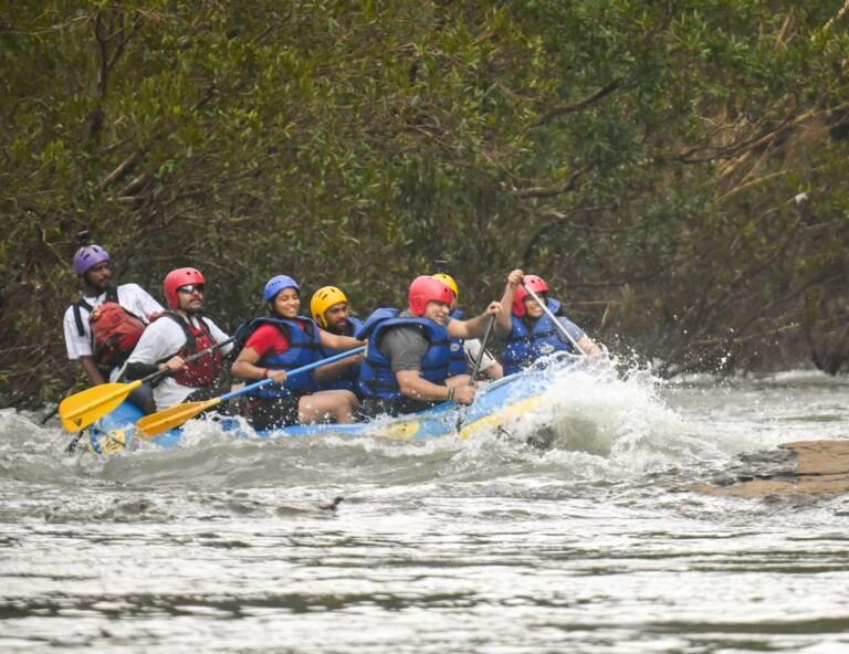 Tourism Minister Khaunte Experiences White Water Rafting in Mhadei