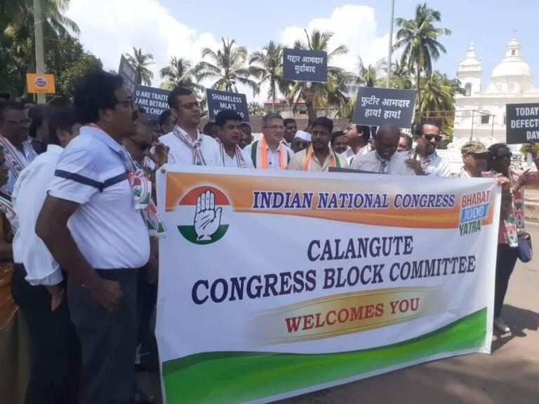 Congress Protests Mark 2nd Anniversary of MLA Defection in Goa