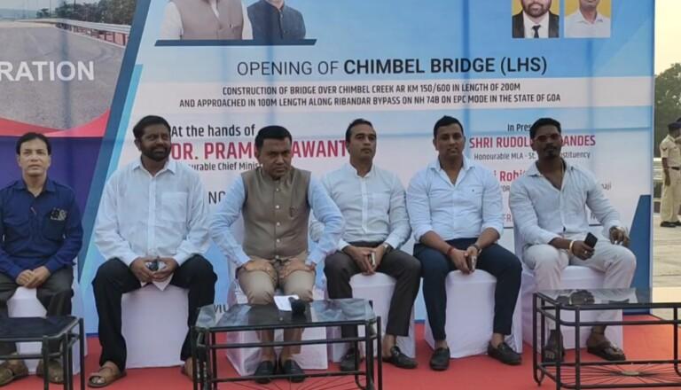 CM Inaugurates Chimbel Flyover on Old Goa By-Pass; Ambulance Becomes First to Use the Road