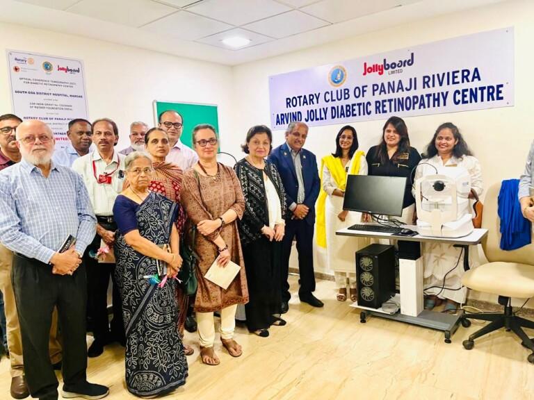 First Government Diabetic Retinopathy Centre in Goa gifted by Rotary Club of Panaji Riviera through Jollyboard Limited