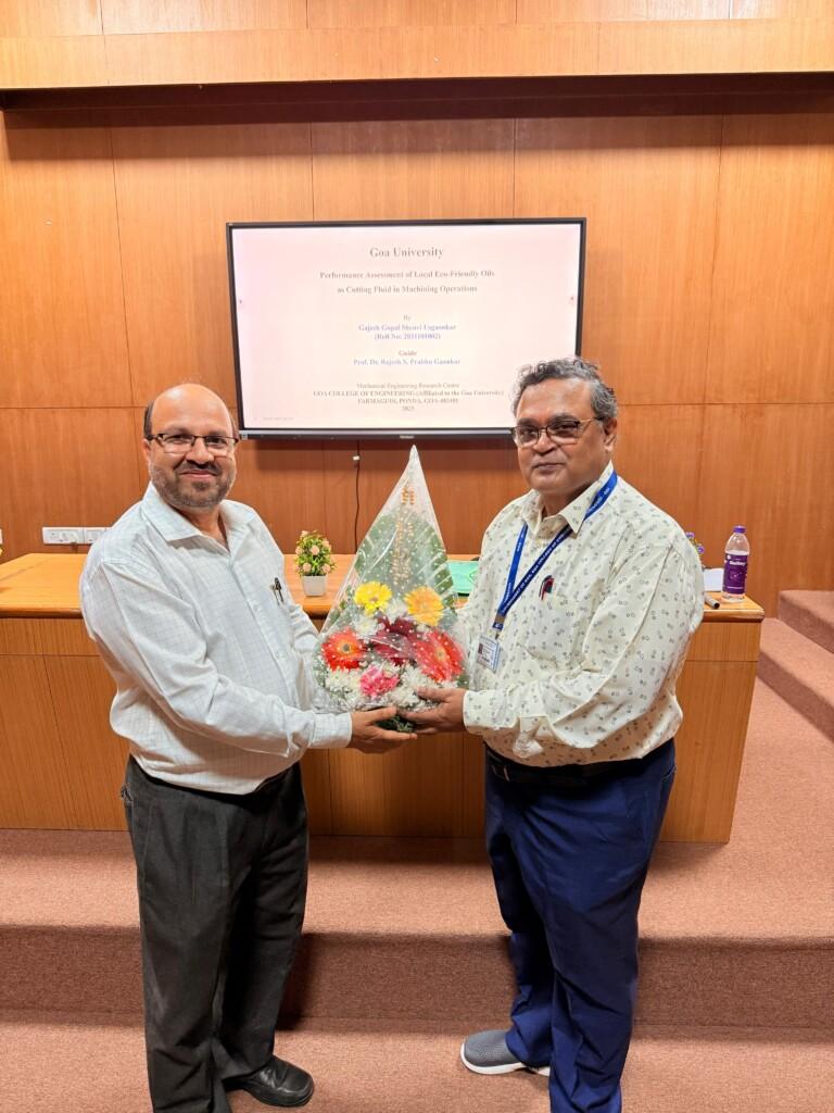 Dr. Gajesh Usgaonkar Awarded PhD at 56 for Pioneering Work on Eco-Friendly Cutting Fluids