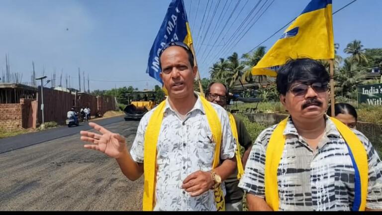AAP’s BJPCheBurak Campaign in Calangute Forces BJP Government to Begin Road Repairs