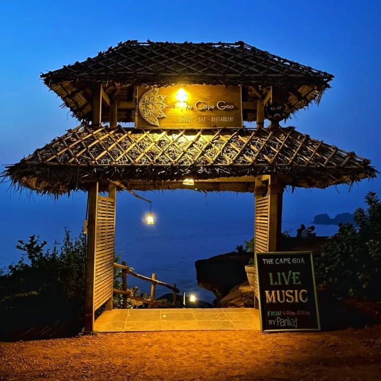 The Cape Goa Restaurant Located on a Cliff at Cabo de Rama Sealed