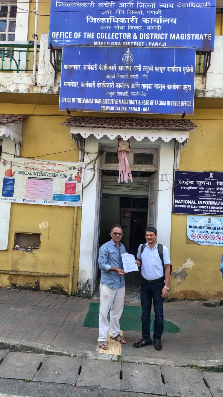 Surajya Abhiyan Submits Memorandum to North Goa District Collector Regarding Arpora Night Club Tragedy