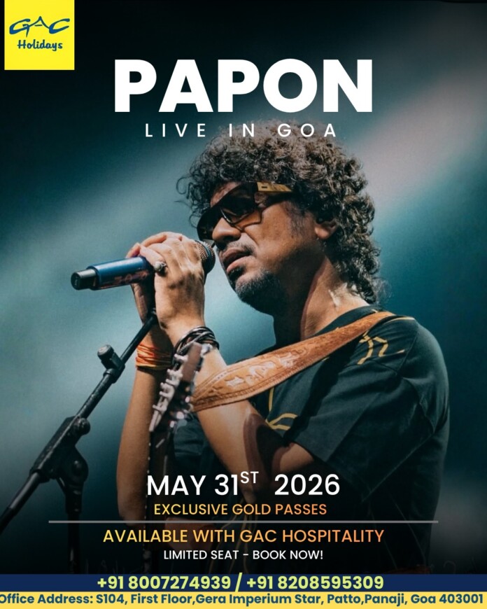 Papon Live in Panjim on 31st May 2026 – A Musical Night Goa Can’t Miss!