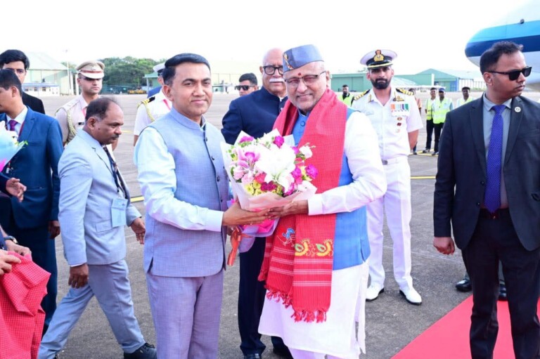 Vice President Radhakrishnan arrived in Goa