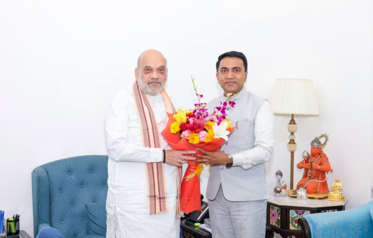Goa CM Sawant urges Amit Shah to expedite ST political reservation in Goa Assembly