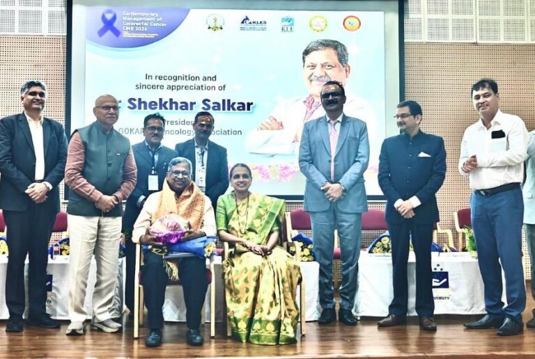 A Salute to Service: Goa’s Salkars Honoured at KLE Colorectal Cancer CME