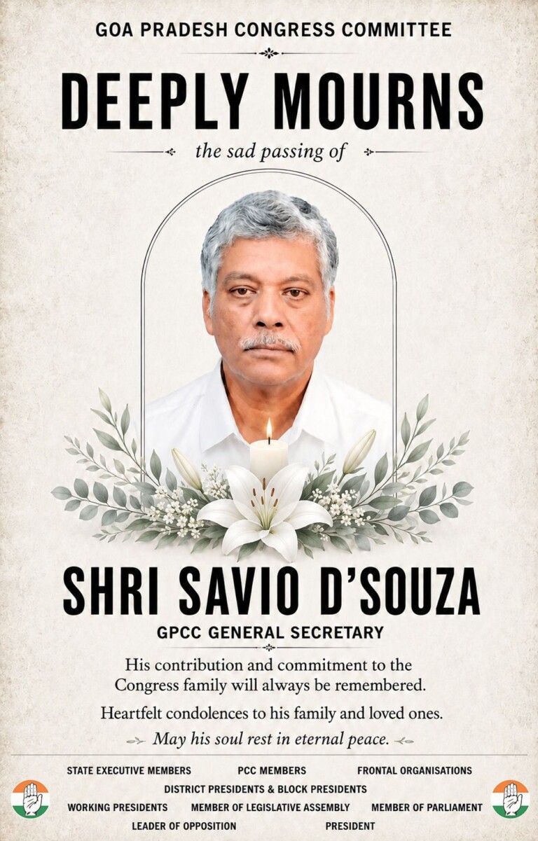 Congress Family Pays Last Respects to Late Savio D’Souza