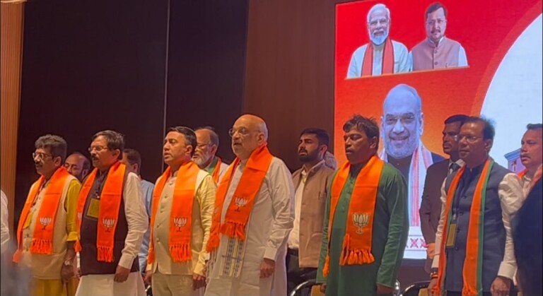 Shah inaugurates new Goa BJP headquarters, formal function curtailed over Delhi tragedy