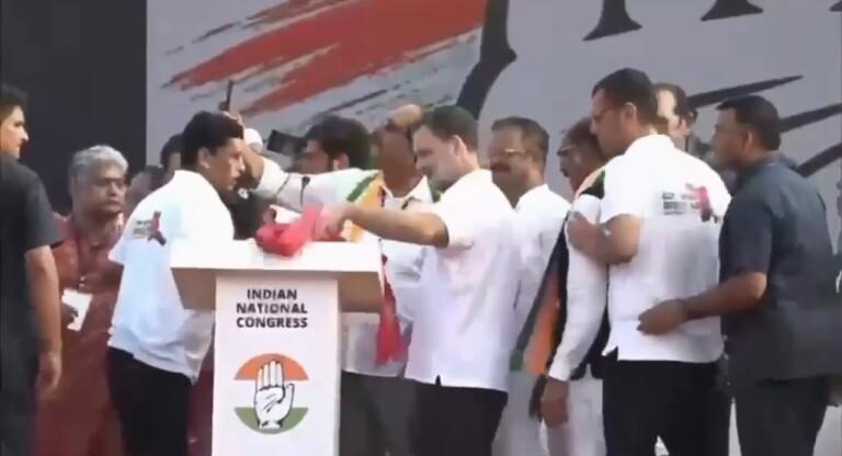 BJP, CONGRESS TRADE CHARGES OVER RAHUL GANDHI’S HANDLING OF KUNBI SHAWL